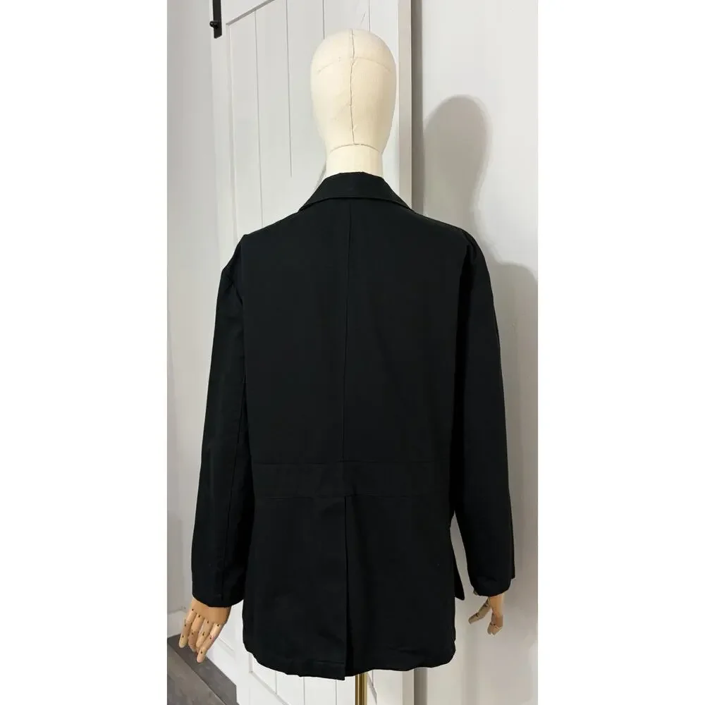 VTG LAUREN RALPH LAUREN Size 6 Military Safari Utility Jacket Cargo Coat Black - Picture 5 of 10